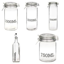 Large Glass Storage Jar With