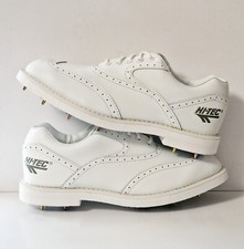HI-TEC LADY PENINA II Women's White Leather Studded Golf Shoes - Size EU37/ UK 4