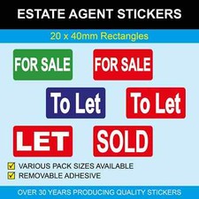 Estate Agent Stickers - 20 x