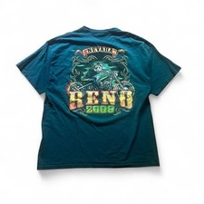 2008 Reno Nevada Green Biker T-Shirt Men’s Size XL Y2K Biker Skate Streetwear