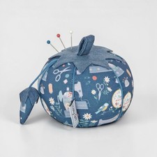 Tomato Pincushion Blue Sewing