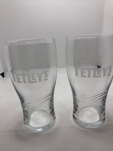 Tetley pint beer glasses - pint,