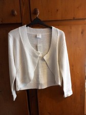 Wardrobe  Very Pretty White Short Cardigan Never Worn Still In Packaging 16-18