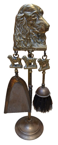 Vintage brass fireplace - vintage,