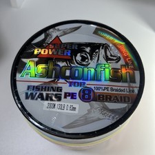 Ashconfish 8 Strand 2000m PE Braided Fishing Line 130 LB 0.63mm Multicolored