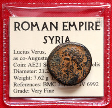 VF Lucius Verus Semis Genuine Roman Coin & Coin Wallet