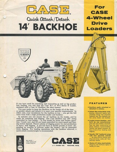 Case backhoe quick - 14',