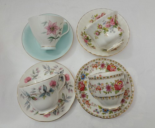 Four vintage pretty floral - four,