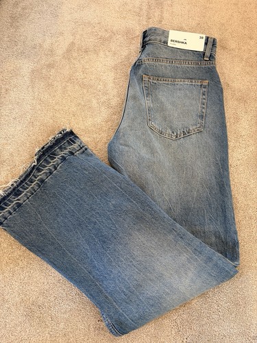 Bershka flare jeans blue - bershka, denim