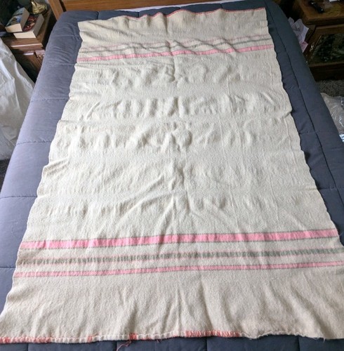 Vintage wool blend blanket - vintage,