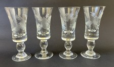 4x Vintage Flower Etched