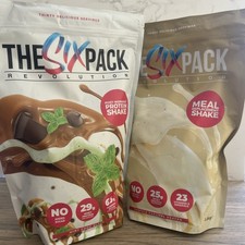 x2 The Six Pack Revolution Vanilla/Mint Choc Meal Replacement Shake 1.2kg 03/27