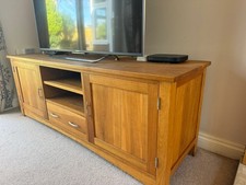 Oak TV Stand - 2 Cupboards. I