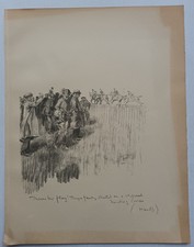 LIONEL EDWARDS SKETCH -CROWD &