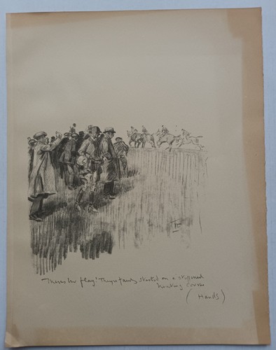Lionel edwards sketch crowd - lionel, -crowd