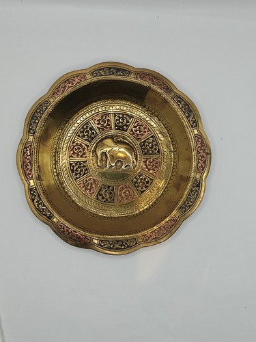 Vintage indian brass alms dish - brass,