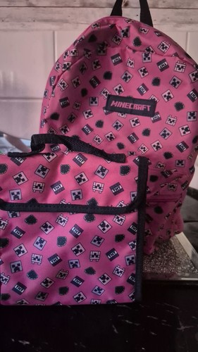 Minecraft pink bag lunchbag - minecraft,