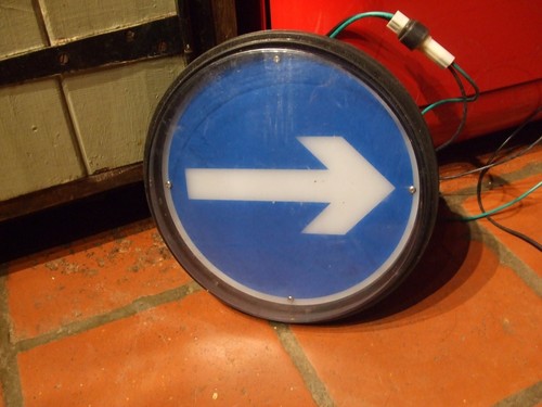 Vintage road keep left - keep, left(or