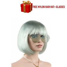 Short Bob Wig for Women Ladies Fancy Dress Wigs Cosplay Pop Party Hen Do Costume