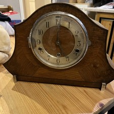Vintage Westminster Chime Mantel Clock With Key –missing Pendulum Bob