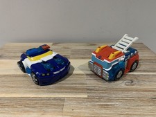 RARE Rescue Bots Energize Transformers Chase & Heatwave Action Figure Bundle