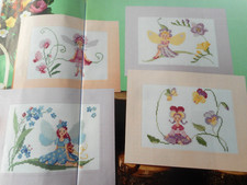 PRETTY SUMMER FLOWER FAIRIES.  4 CROSS STITCH CHARTS. FOR CHARITY ?
