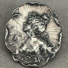 Antique sterling silver brooch