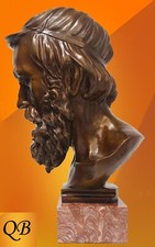 BRONZE STATUES SOCRATES GREEK PHIOSOPHER MYTHOLOGY FIGURINE SCULPTURE PLATO BUST