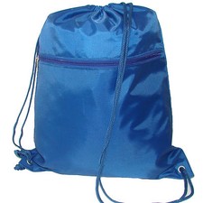 2 x Gymsac Bag Strong with Zip Pocket Swimming School PE Holiday Sports Shoe Bag