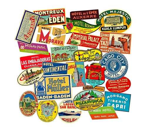 Baggage label stickers cut - 2,