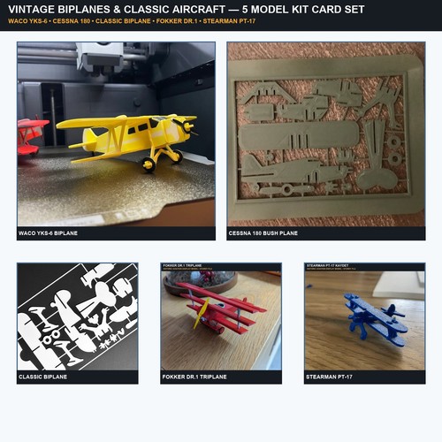 Vintage biplanes model kit - vintage,