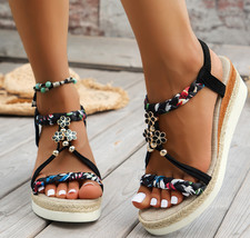 Womens Ladies Flatform Cork