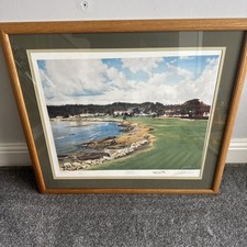 Graeme Baxter Signed Framed 751/850 Pebble Beach Golf Print Baxter Prints