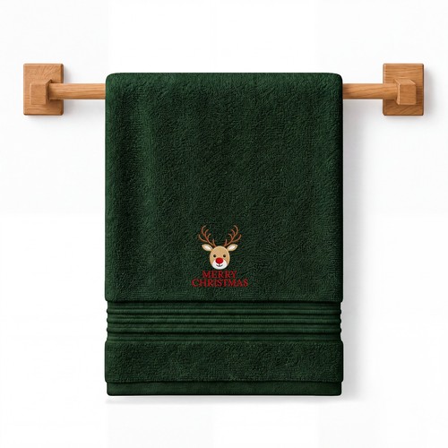 Christmas bath and - hand, towel