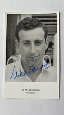 H.M. Barnard, Hampshire  - Real Photograph Signed Cricket Postcard