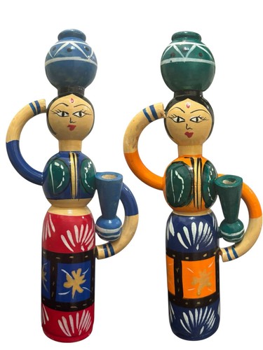 Hand painted indian wooden - hand,