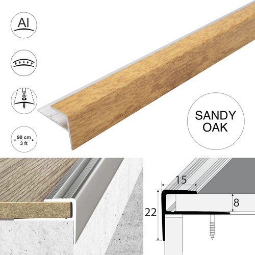 Aluminium stair nosing wood - stair,