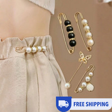 4pc Pearl Brooch Buckle Pin
