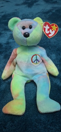 Beanie babies peace bear - beanie,