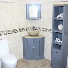 Grey Painted Travertine Top