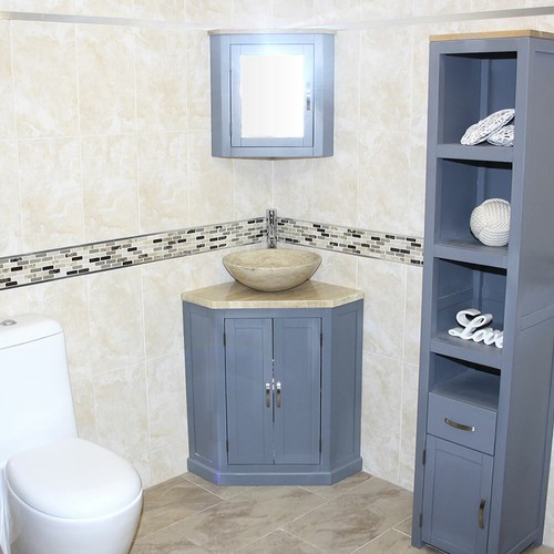 Grey painted travertine - painted,
