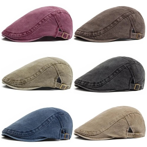 Men flat cap washed - men,