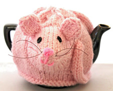Hand Knitted Pink Mouse 2- 3