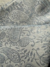 Lot of 5 Damask Paisley pattern Linen Fabric Remnants  - 150g