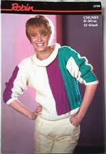 New Original Robin Chunky Ladies Sweater Knitting Pattern  13708