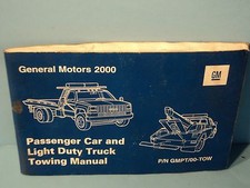 00 2000 General Motors Towing manual Car/Truck 