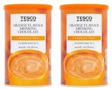 2 x Tesco Orange Flavour Drinking Chocolate Hot Chocolate 300g