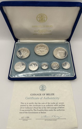 1975 belize silver proof coin - 1975,
