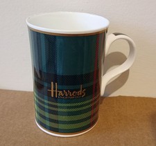 Harrods Knightsbridge Plaid Tartan Design Mug