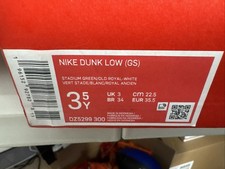 Size 3.5Y Nike Dunk Low Foam